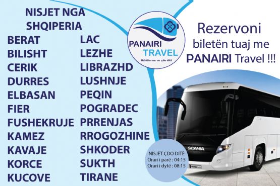 Bileta Autobuzi ELBASAN KATERINI / Autobus ELBASAN Greqi KATERINI